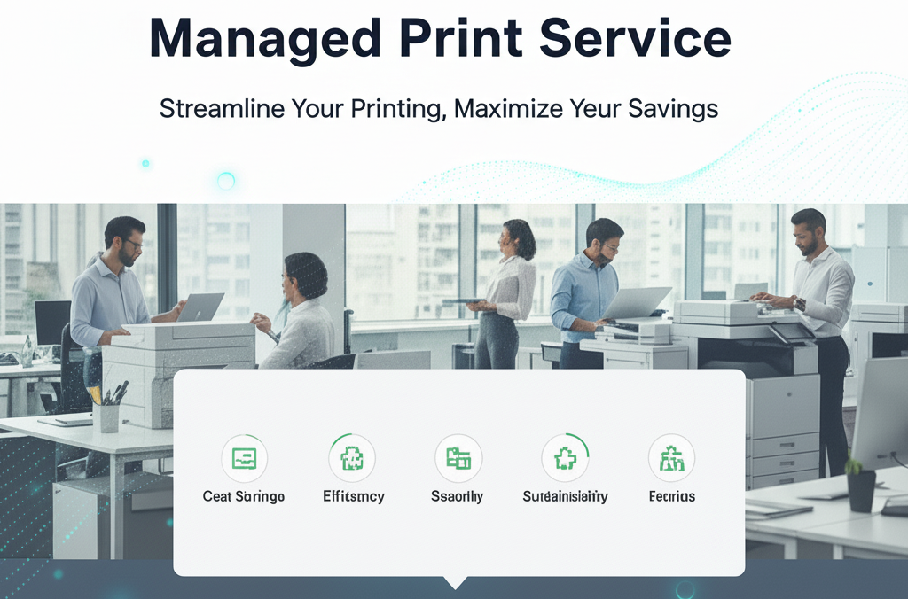 Office with a modern managed printer